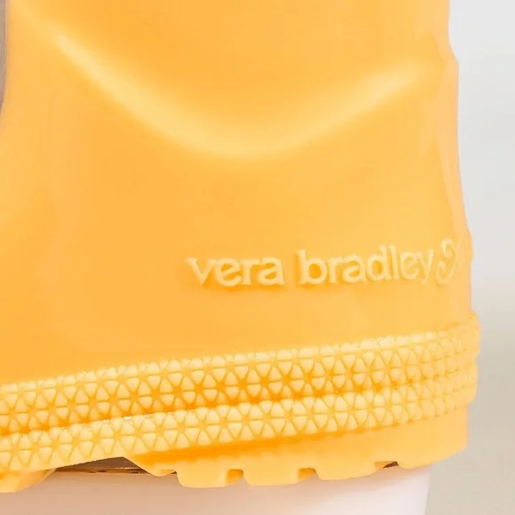 Bath & Body Works Vera Bradley Yellow Floral Rain Boot Hand Sanitizer Holder - Picture 2 of 6